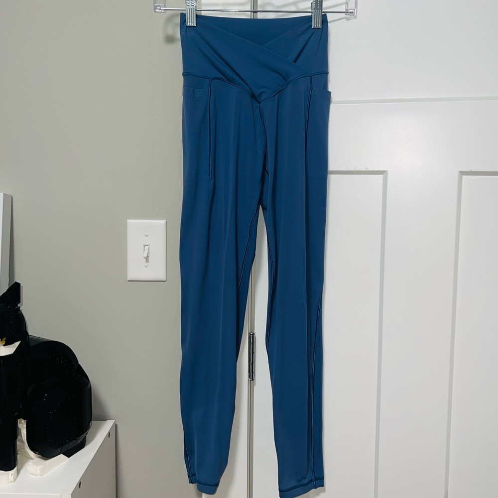 Aerie Blue Crossover 7/8 Leggings